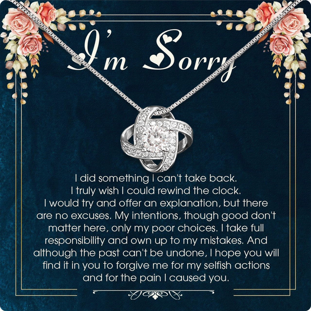 Sorry Necklace: When Words Fail, Let Love Shine