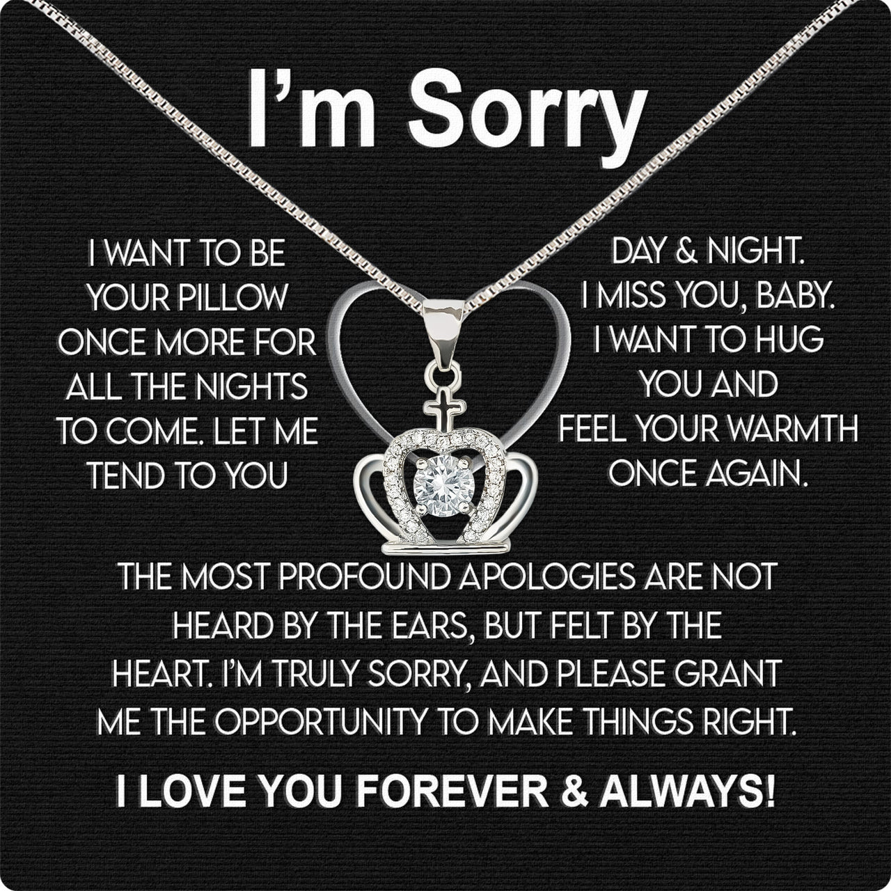 Sorry Necklace: When Words Fail, Let Love Shine