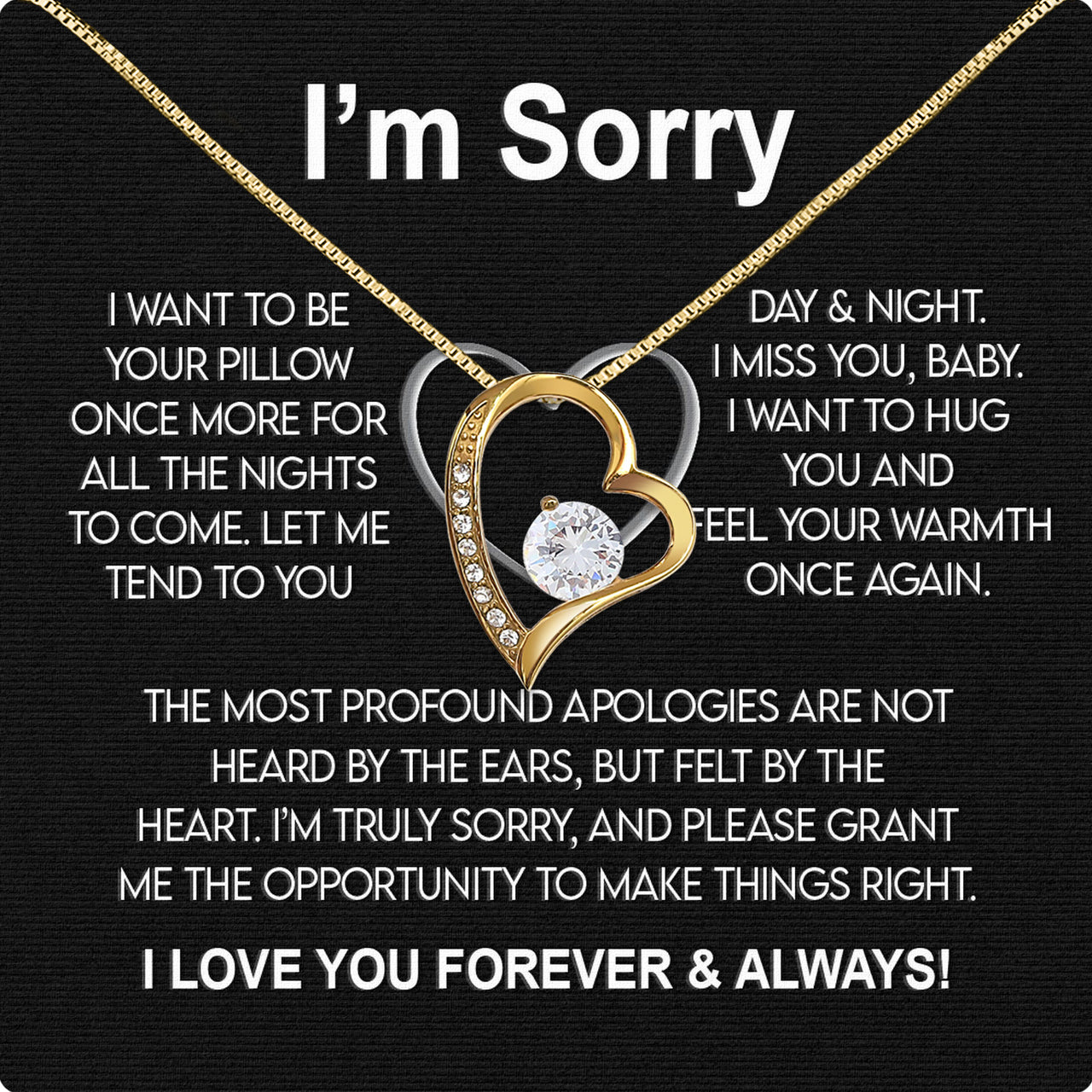 Sorry Necklace: When Words Fail, Let Love Shine