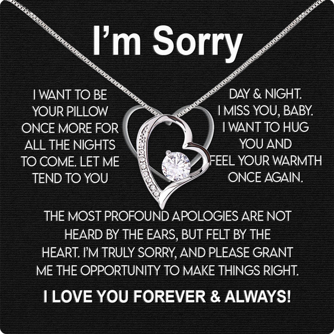 Sorry Necklace: When Words Fail, Let Love Shine