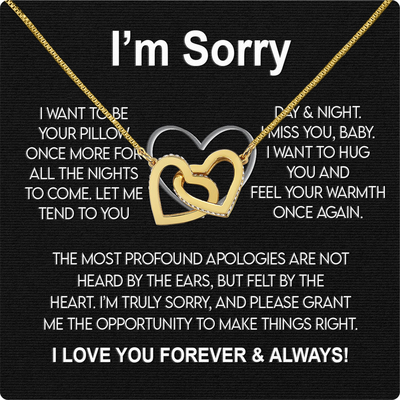 Sorry Necklace: When Words Fail, Let Love Shine