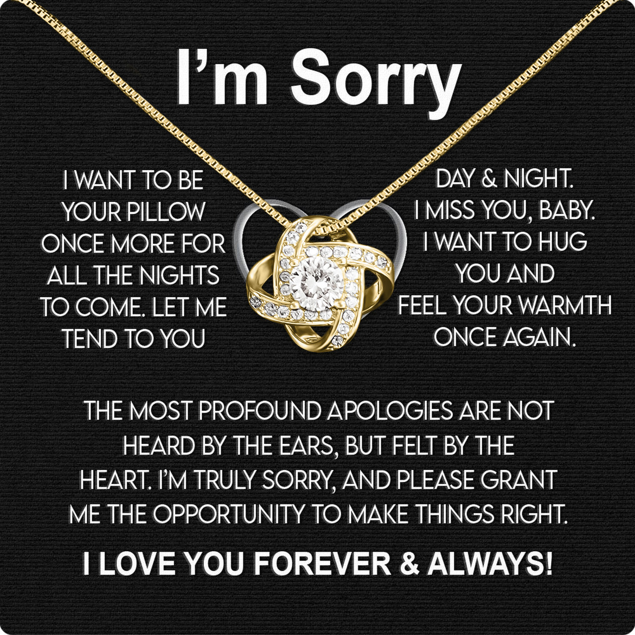 Sorry Necklace: When Words Fail, Let Love Shine