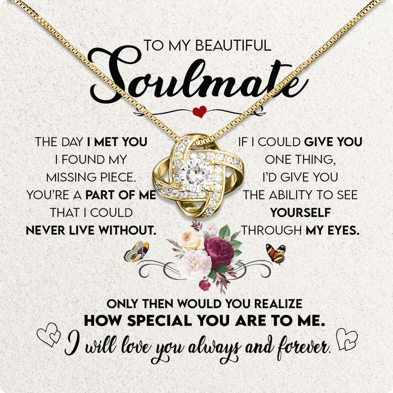 Soulmate Necklace: Let Her Carry Your Heart Always