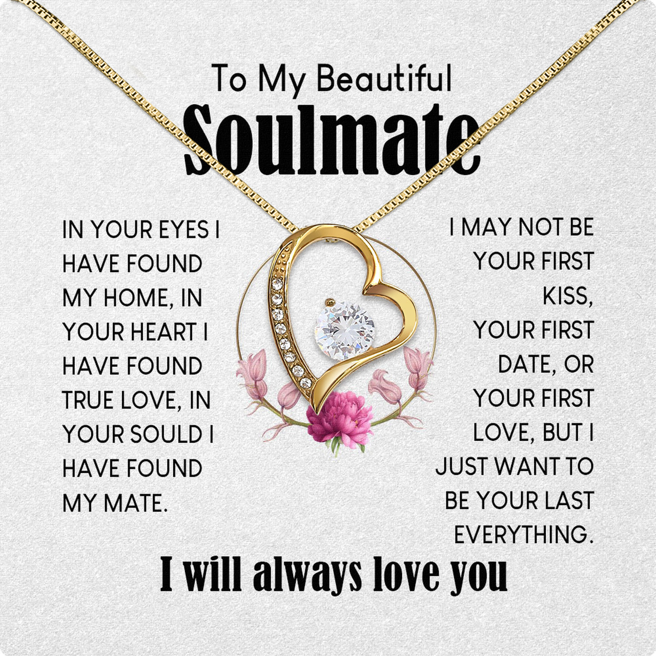 Soulmate Necklace: Let Her Carry Your Heart Always