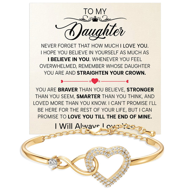 To My Daughter Bracelet - Straighten Your Crown