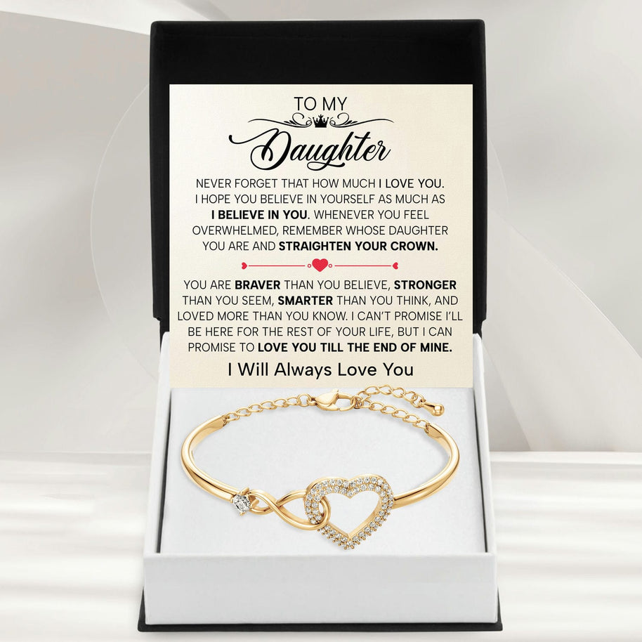 To My Daughter Bracelet - Straighten Your Crown