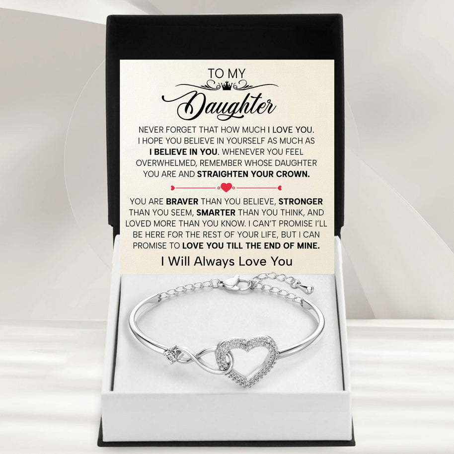 To My Daughter Bracelet - Straighten Your Crown