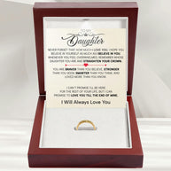 To My Daughter With Heartfelt Message - Engraved Ring For Daughter - Straighten Your Crown