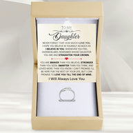 To My Daughter With Heartfelt Message - Engraved Hug Ring For Daughter -  Straighten Your Crown