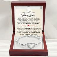 To My Daughter Bracelet - Straighten Your Crown