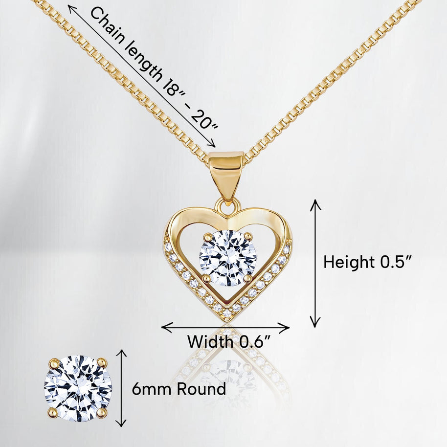 To My Granddaughter Heart Necklace With Heartfelt Message - Unique Jewelry For Granddaughter - Believe In You