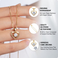 To My Bonus Daughter Heart Necklace  With Heartfelt Message - Unique Jewelry For Bonus Daughter - Always Love You