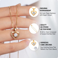 To My Granddaughter Necklace With Message Card - Your Beauty and Kindness