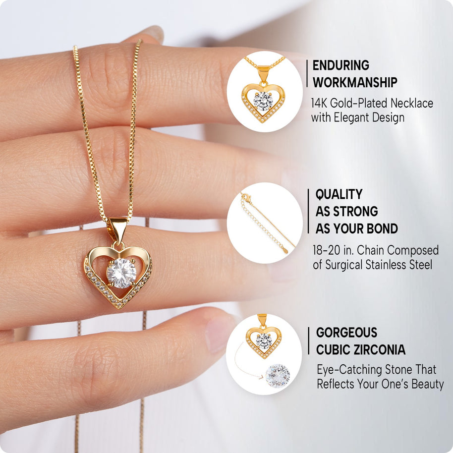 To My Granddaughter Necklace With Message Card - Achieve Anything You Desire