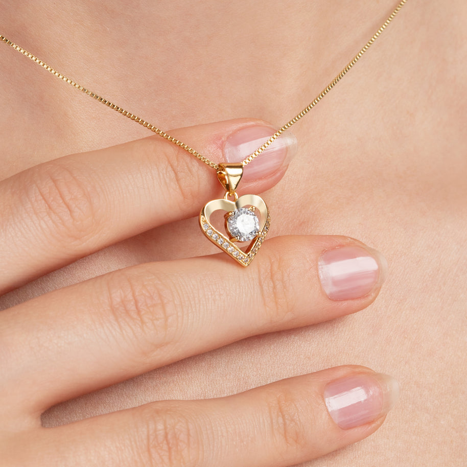 To My Granddaughter Necklace With Message Card - All of my Love and Light