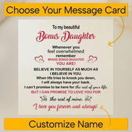 To My Bonus Daughter Bracelet With Message Card - The Rest Of Mine