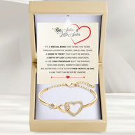 To My Sister Bracelet With Heartfelt Message - Unique Jewelry For Sister - Their Hearts As One