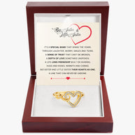 To My Sister Ring Infinity Hearts With Heartfelt Message - Unique Jewelry For Sister - Their Hearts As One