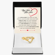 To My Sister Ring Infinity Hearts With Heartfelt Message - Unique Jewelry For Sister - Their Hearts As One