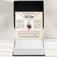 Sparkling Black Pearl Pendant Necklace for Wife – A Gift of Timeless Love - Through My Eyes