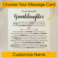 To My Granddaughter Bracelet With Message Card - Treasured Chapters