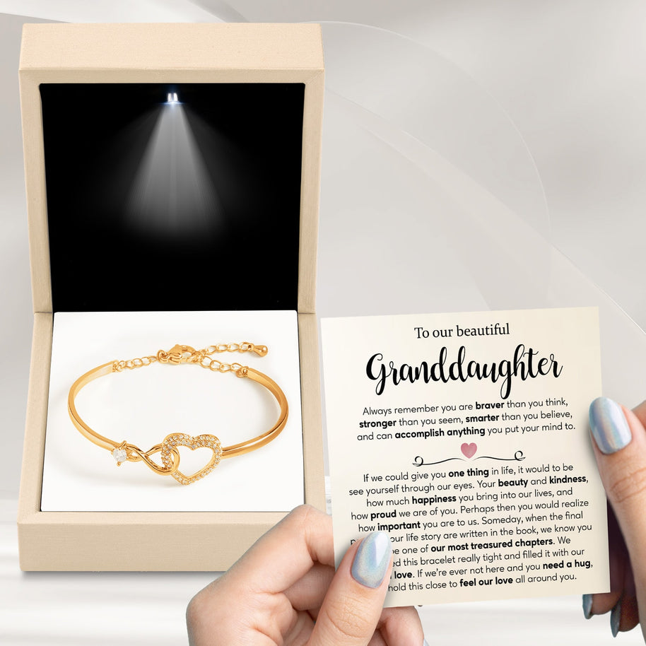 To My Granddaughter Bracelet With Message Card - Treasured Chapters