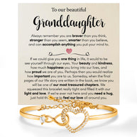 To My Granddaughter Bracelet With Message Card - Treasured Chapters