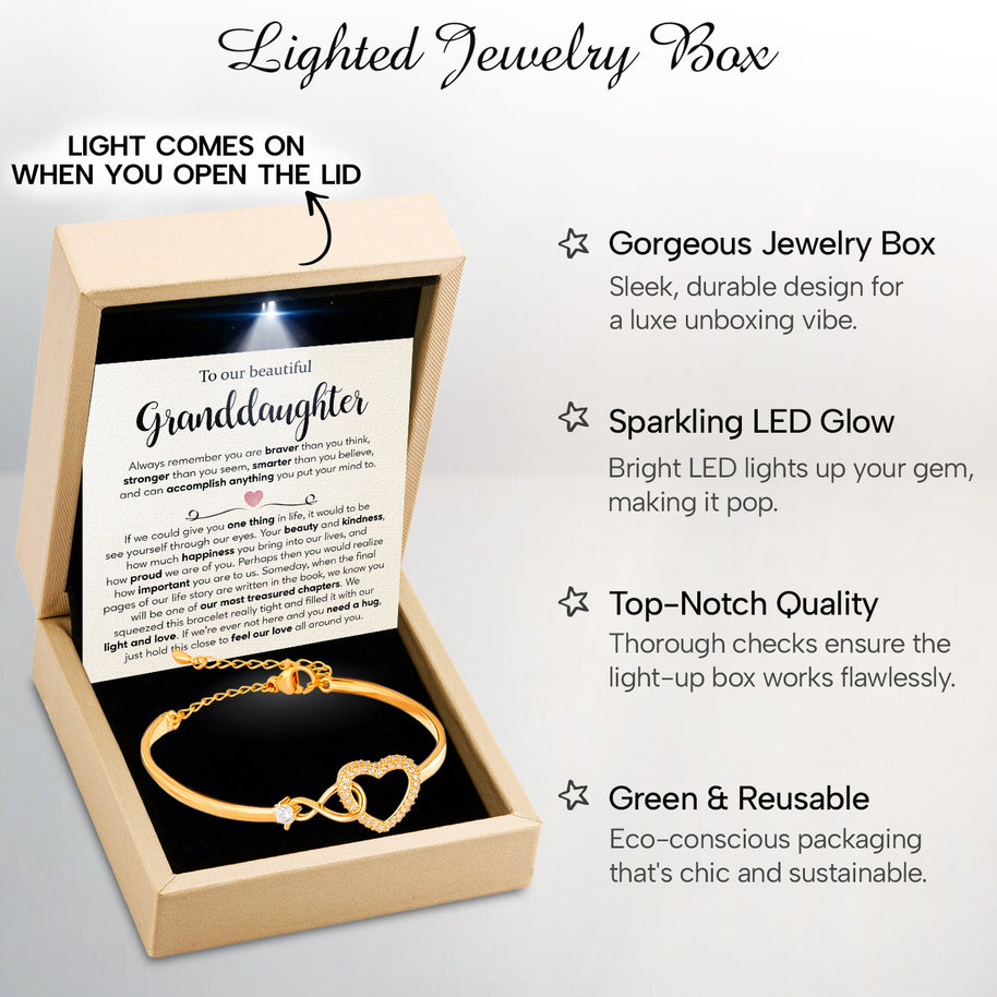 To My Granddaughter Bracelet With Message Card - Treasured Chapters