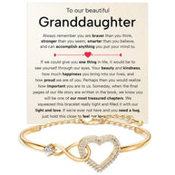 To My Granddaughter Bracelet With Message Card - Treasured Chapters