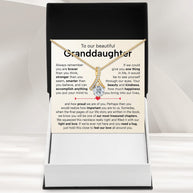 To My Granddaughter Necklace With Heartfelt Message - Unique Jewelry For Granddaughter - Treasured Chapters
