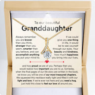 To My Granddaughter Necklace With Heartfelt Message - Unique Jewelry For Granddaughter - Treasured Chapters