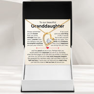 To My Granddaughter Necklace With Heartfelt Message - Unique Jewelry For Granddaughter - Treasured Chapters