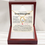 To My Granddaughter Necklace With Heartfelt Message - Unique Jewelry For Granddaughter - Treasured Chapters