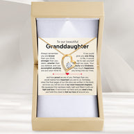 To My Granddaughter Necklace With Heartfelt Message - Unique Jewelry For Granddaughter - Treasured Chapters