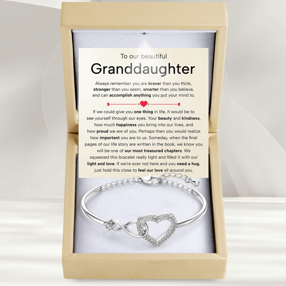 To My Granddaughter Bracelet With Message Card - Treasured Chapters