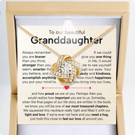 To My Granddaughter Necklace With Heartfelt Message - Unique Jewelry For Granddaughter - Treasured Chapters