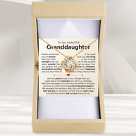 To My Granddaughter Necklace With Heartfelt Message - Unique Jewelry For Granddaughter - Treasured Chapters
