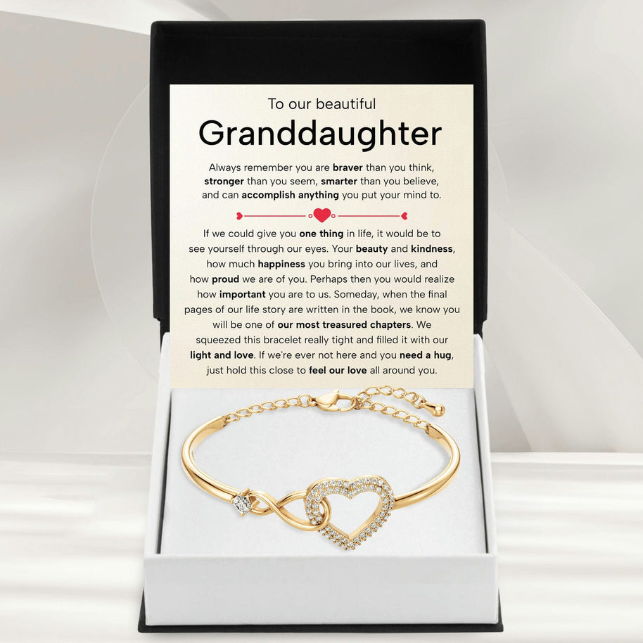 To My Granddaughter Bracelet With Message Card - Treasured Chapters