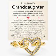 To My Granddaughter Ring Infinity Hearts With Heartfelt Message - Unique Jewelry For Granddaughter - Treasured Chapters