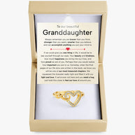 To My Granddaughter Ring Infinity Hearts With Heartfelt Message - Unique Jewelry For Granddaughter - Treasured Chapters