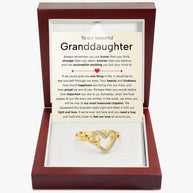 To My Granddaughter Ring Infinity Hearts With Heartfelt Message - Unique Jewelry For Granddaughter - Treasured Chapters