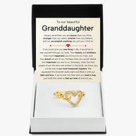 To My Granddaughter Ring Infinity Hearts With Heartfelt Message - Unique Jewelry For Granddaughter - Treasured Chapters