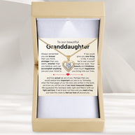 To My Granddaughter Heart Necklace With Heartfelt Message - Unique Jewelry For Granddaughter - Treasured Chapters