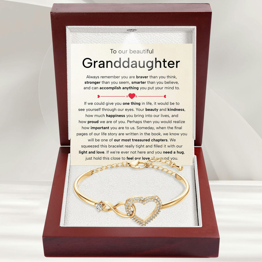 To My Granddaughter Bracelet With Message Card - Treasured Chapters