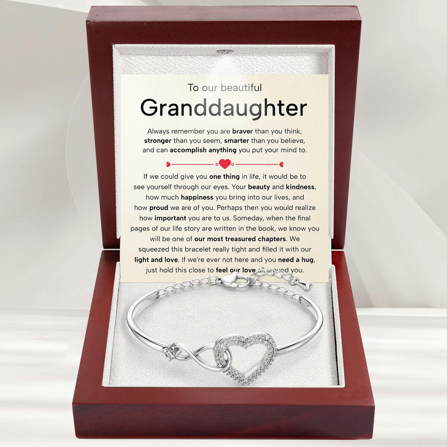 To My Granddaughter Bracelet With Message Card - Treasured Chapters