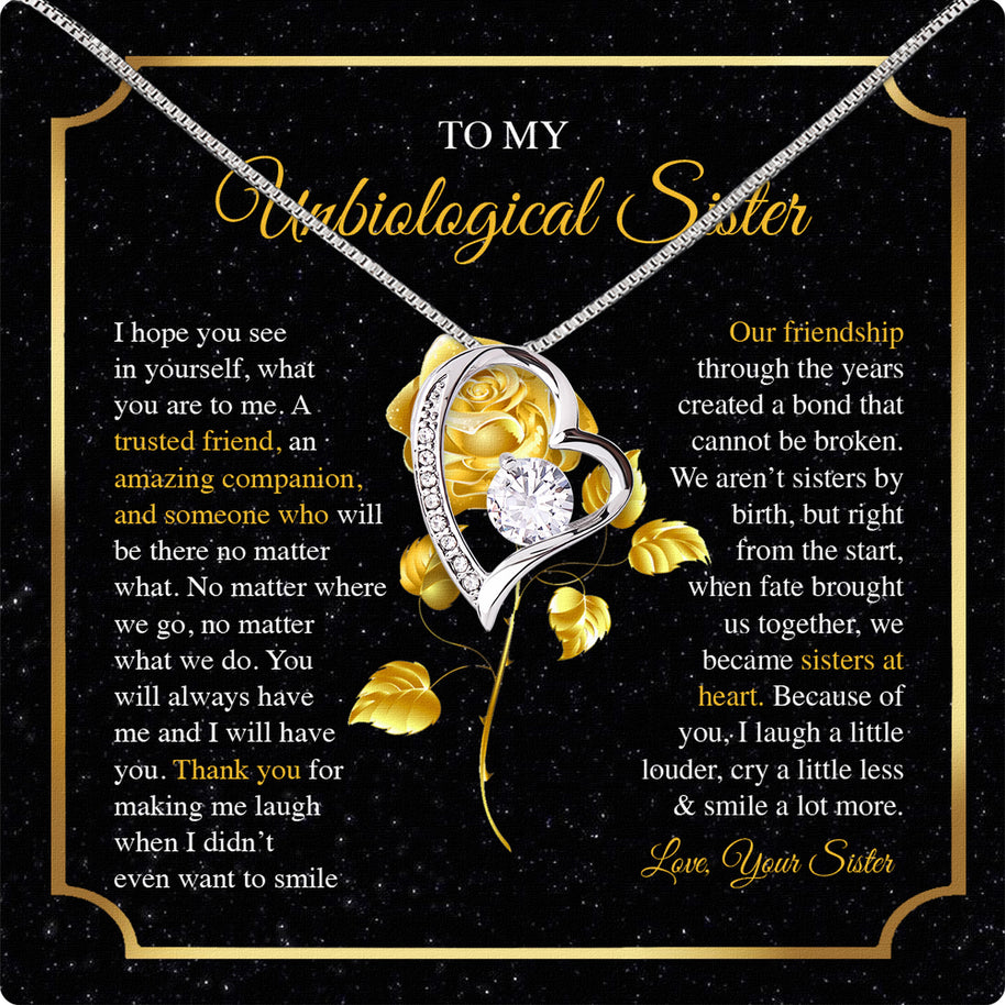 Necklace Gift For Unbiological  Sister