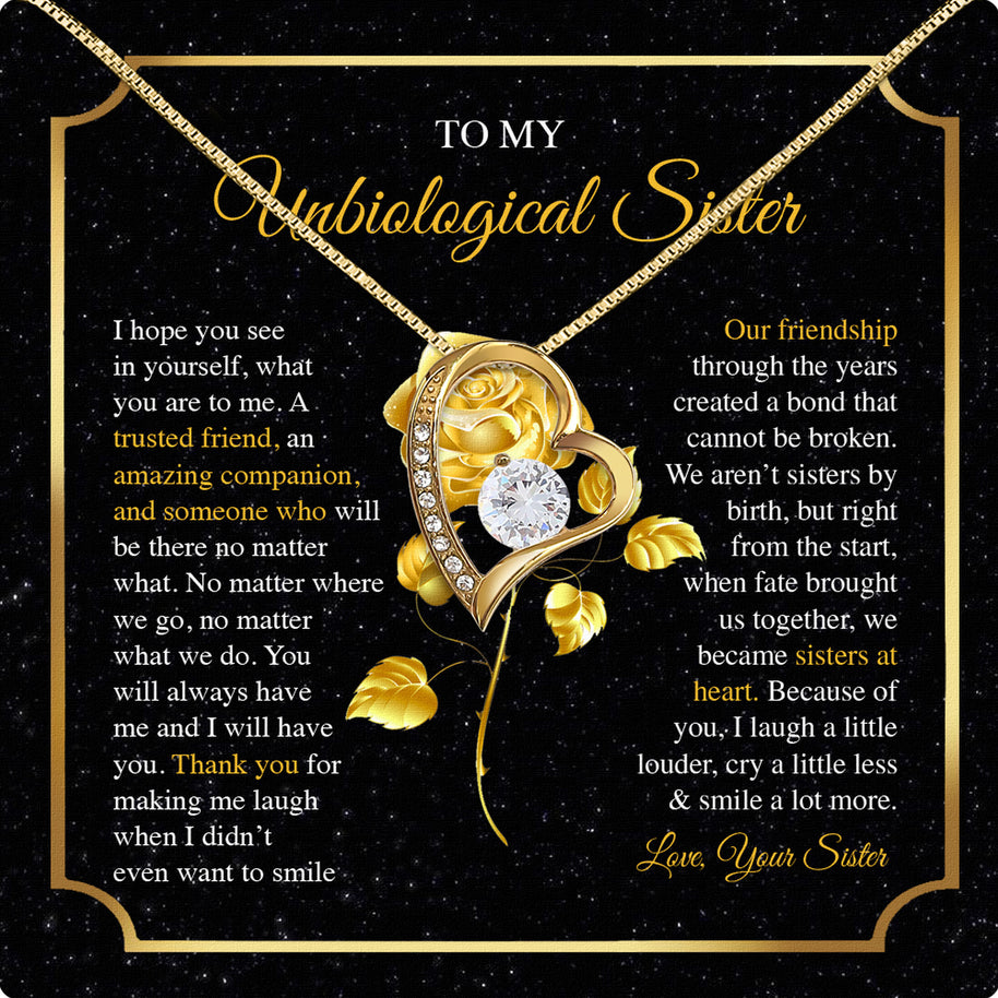Necklace Gift For Unbiological  Sister