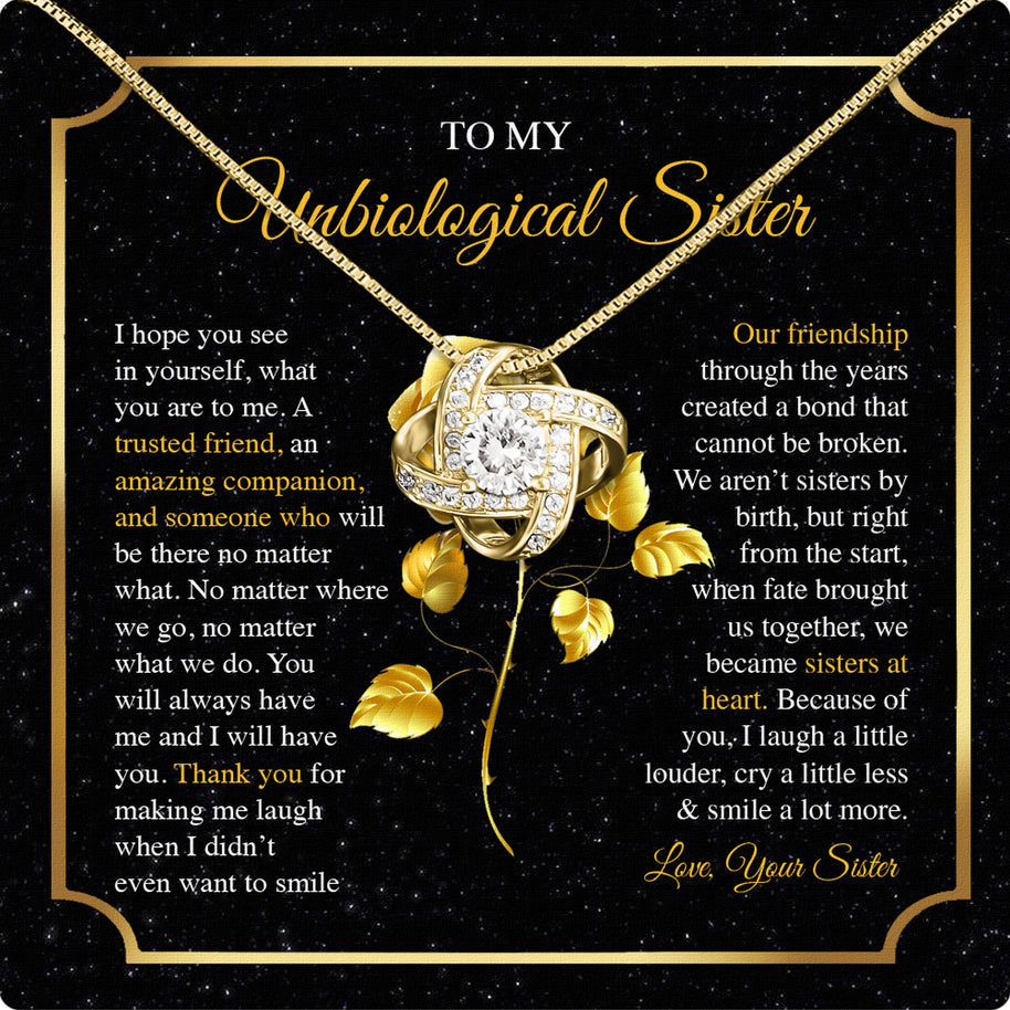Necklace Gift For Unbiological  Sister