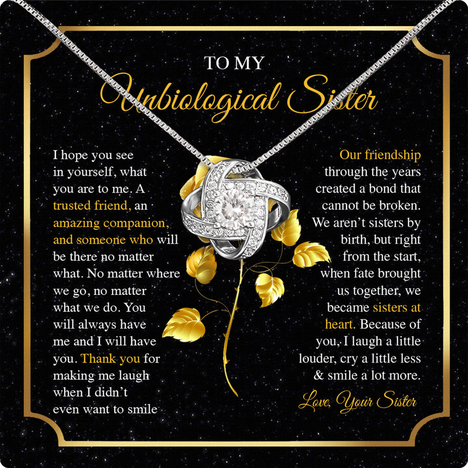 Necklace Gift For Unbiological  Sister