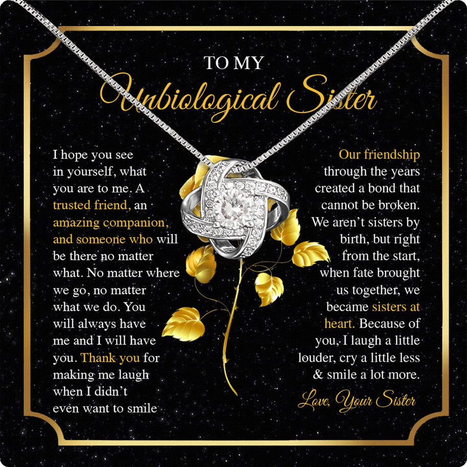 Necklace Gift For Unbiological  Sister